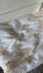 Load image into Gallery viewer, Women's Lakhnavi Handcrafted Mul Chanderi Semi - Stitchd Kurta And Dupatta Set - HONC0322136