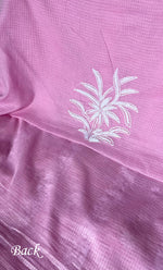 Load image into Gallery viewer, Alishba Women&#39;s Lucknowi Handcrafted Kota Cotton Chikankari Unstitched Kurta And Dupatta Set - HONC0312639
