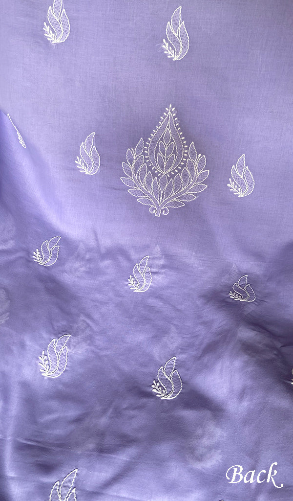 Women's Lakhnavi Handcrafted Cotton Unstitched Chikankari Suit Material - HONC0360788
