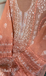 Load image into Gallery viewer, Women's Lakhnavi Handcrafted Mul Chanderi Semi - Stitched Kurta And Dupatta Set - HONC0284762
