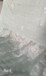 Load image into Gallery viewer, Women&#39;s Lakhnavi Handcrafted Mul Chanderi Unstitched Chikankari Full Suit Material - HONC0274498
