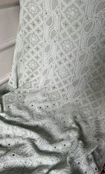 将图像加载到图库查看器中， Women's Lucknowi Handcrafted Viscose Georgette Unstitched Chikankari Suit Material - HONC0271118