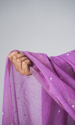 Load image into Gallery viewer, Women&#39;s Lakhnavi Handcrafted Mul Chanderi Chikankari Stitched Kurta, Dupatta And Pant Set - HONC03207270
