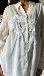 Load image into Gallery viewer, Women's Lakhnavi Handcrafted Cotton Chikankari Top - HONC0344680