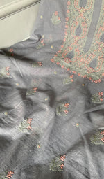 Load image into Gallery viewer, Zoha Women's Lakhnavi Handcrafted Mul Chanderi Unstitched Kurta And Dupatta Set- HONC0365492