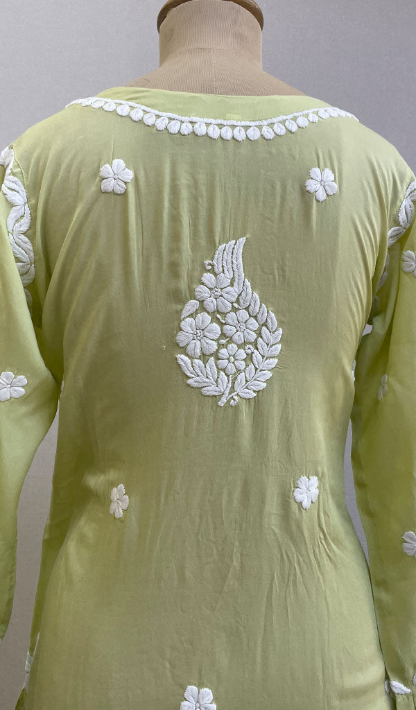 Safina Women's Lakhnavi Handcrafted Modal Cotton Chikankari Kurta And Palazzo Set - HONC0170497
