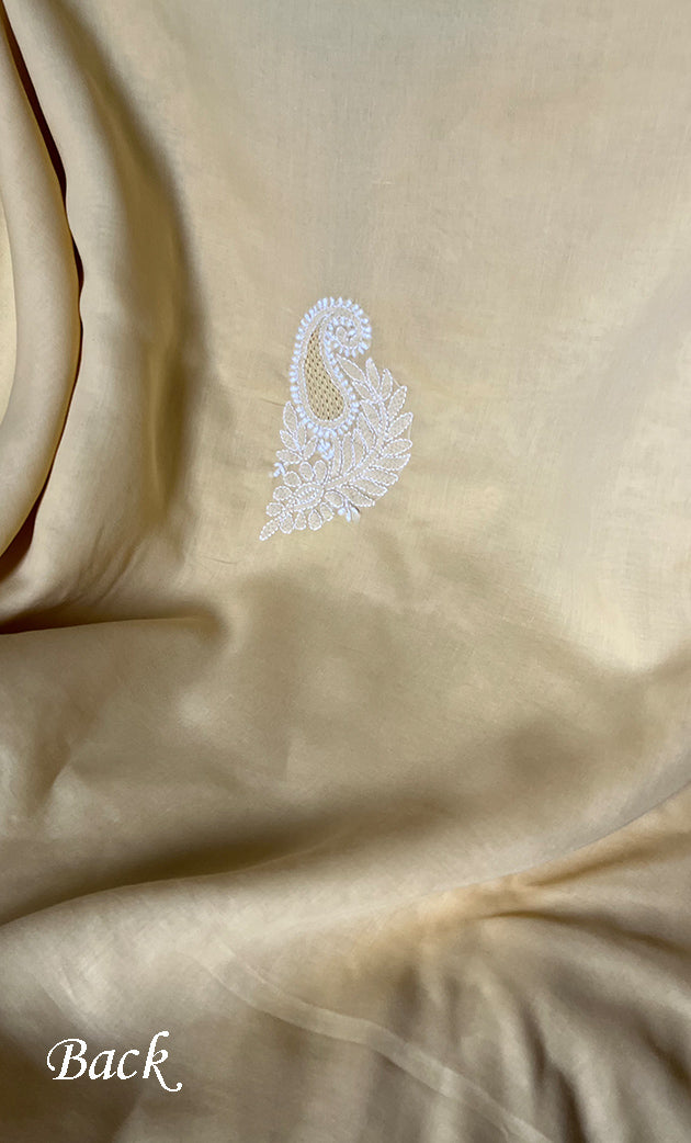 Women's Lakhnavi Handcrafted Unstitched Cotton Chikankari Suit Material - HONC0310526