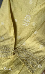 将图像加载到图库查看器中， Women&#39;s Lakhnavi Handcrafted Munga Silk Semi - Stitched Chikankari Kurta And Dupatta Set- HONC0270994
