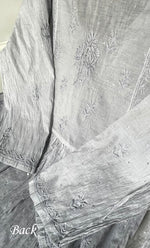 Load image into Gallery viewer, Women&#39;s Lakhnavi Handcrafted Mul Chanderi Semi - stitched Chikankari Full Suit Material - HONC0319560
