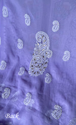 Load image into Gallery viewer, Women&#39;s Lucknowi Handcrafted Faux-Georgette Chikankari Suit Material - HONC0291931
