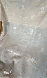 Load image into Gallery viewer, Irum Women's Lakhnavi Handcrafted Unstitched Mul Chanderi Kurta And Dupatta Set - HONC0286673