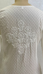 将图像加载到图库查看器中， Women&#39;s Lucknowi Handcrafted Cotton Chikankari Kurti - HONC0161033
