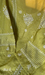 Load image into Gallery viewer, Women&#39;s Lakhnavi Handcrafted Maheshwari Mul Chanderi Semi - Stitched Kurta And Dupatta Set - HONC0301239
