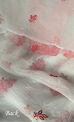 Load image into Gallery viewer, Women&#39;s Lakhnavi Handcrafted Pure Organza Chikankari Unstitched Kurta And Dupatta Set-  HONC0288319
