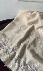 Load image into Gallery viewer, Lucknowi Handcrafted Munga Silk Unstitched Chikankari Unisex Kurta Fabric - HONC0330259