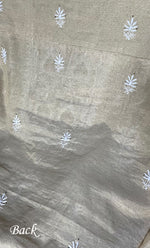 Load image into Gallery viewer, Women's Lakhnavi Handcrafted Tissue Chanderi Unstitched Kurta And Dupatta Set - HONC0267132