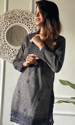 Load image into Gallery viewer, Women's Lakhnavi Handcrafted Cotton Chikankari Top - HONC0331497