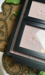 Load image into Gallery viewer, Handcrafted Chikankari Tray with Two Coasters – Wooden Frame - HONC0254755
