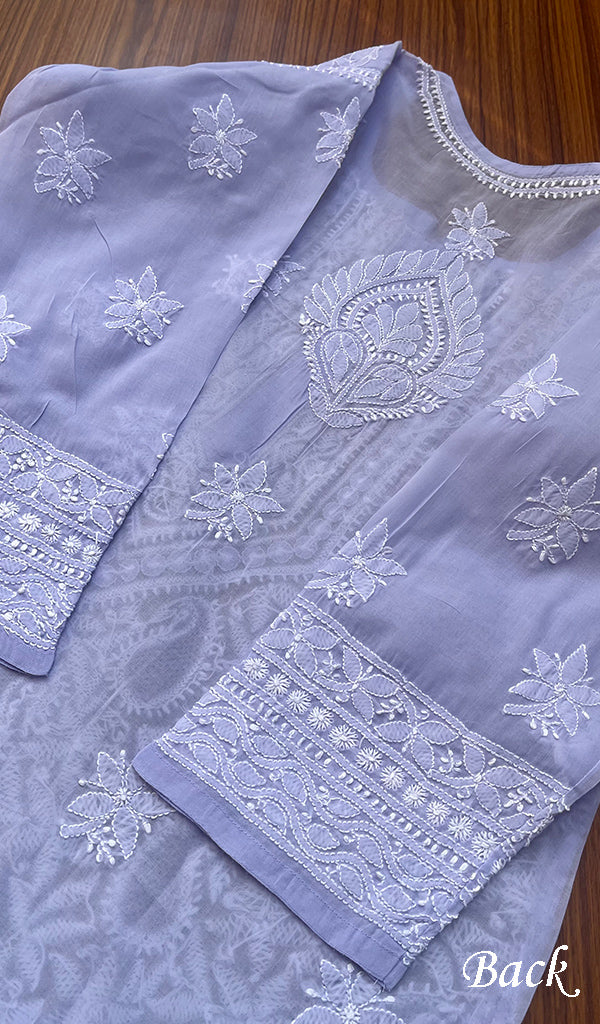 Women's Lakhnavi Handcrafted Cotton Chikankari Kurti - HONC0274192
