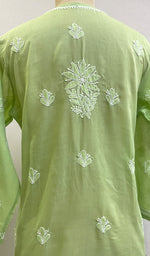 Load image into Gallery viewer, Shahida Women&#39;s Lucknowi Handcrafted Cotton Chikankari Kurti - HONC0188650
