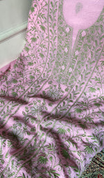 Load image into Gallery viewer, Women's Lakhnavi Handcrafted Chanderi Silk Unstitched Chikankari Full Suit - HONC0342152