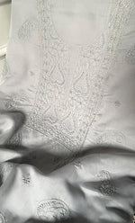 Load image into Gallery viewer, Women's Lakhnavi Handcrafted Unstitched Cotton Chikankari Suit Material - HONC0329386