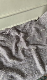 Load image into Gallery viewer, Women's Lakhnavi Handcrafted Mul Chanderi Semi - Stitched Chikankari Full Suit Material - HONC0360113