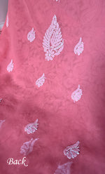 将图像加载到图库查看器中， Vamika Women's Lucknowi Handcrafted Faux-Georgette Unstitched Chikankari Suit Material - HONC0330342