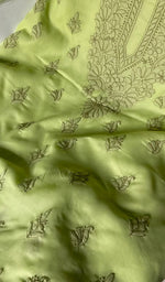 Load image into Gallery viewer, Women&#39;s Lakhnavi Handcrafted Unstitched Cotton Chikankari Suit Material - HONC0316587
