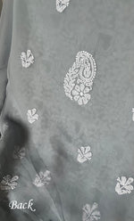 Load image into Gallery viewer, Women&#39;s Lakhnavi Handcrafted Unstitched Faux-Georgette Chikankari Suit Material - HONC0263372
