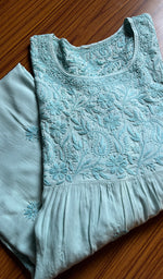 Load image into Gallery viewer, Women&#39;s Lucknowi Handcrafted Cotton Chikankari Kurti - HONC0300982
