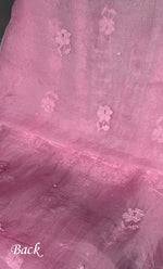 Load image into Gallery viewer, Women&#39;s Lakhnavi Handcrafted Pure Organza Chikankari Unstitched Kurta And Dupatta Set- HONC0307950
