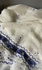 Load image into Gallery viewer, Women&#39;s Lakhnavi Handcrafted Pure Organza Chikankari Unstitched Kurta And Dupatta Set- HONC0310886
