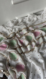 Load image into Gallery viewer, Women's Lucknowi Handcrafted Viscose Georgette Unstitched Chikankari Kurta and Dupatta Set- HONC0329581