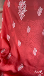 Load image into Gallery viewer, Women's Lucknowi Handcrafted Faux-Georgette Unstitched Chikankari Suit Material - HONC0348786