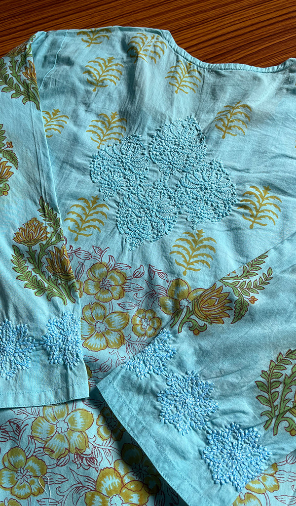 Women's Lucknowi Handcrafted Cotton Chikankari Kurti - HONC0301012