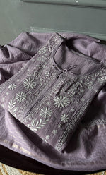 Load image into Gallery viewer, Women&#39;s Lakhnavi Handcrafted Mul Chanderi Semi - Stitched Anarkali And Dupatta Set - HONC0280980

