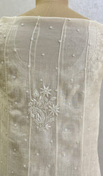 Load image into Gallery viewer, Women&#39;s Lakhnavi Handcrafted Mul Chanderi Chikankari Semi Stitched Kurta And Dupatta Set- HONC0148903
