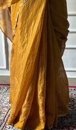 Load image into Gallery viewer, Women's Lakhnavi Handcrafted Tissue Chanderi Chikankari Saree - HONC0339781