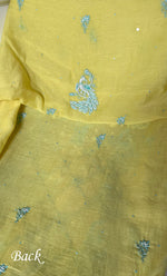 Load image into Gallery viewer, Women&#39;s Lakhnavi Handcrafted Unstitched Mul Chanderi Kurta And Dupatta Set - HONC0295586
