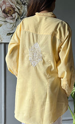 Load image into Gallery viewer, Women&#39;s Lakhnavi Handcrafted Cotton Chikankari Top - HONC0308392
