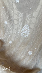 将图像加载到图库查看器中， Women&#39;s Lakhnavi Handcrafted Mul Chanderi UnStitched Kurta And Dupatta Set - HONC0298039
