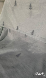 Load image into Gallery viewer, Women's Lakhnavi Handcrafted Mul Chanderi Unstitched Chikankari Full Suit Material - HONC0295747