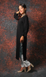 Load image into Gallery viewer, Women&#39;s Lucknowi Handcrafted Modal Cotton Chikankari Kurti - HONC0327115
