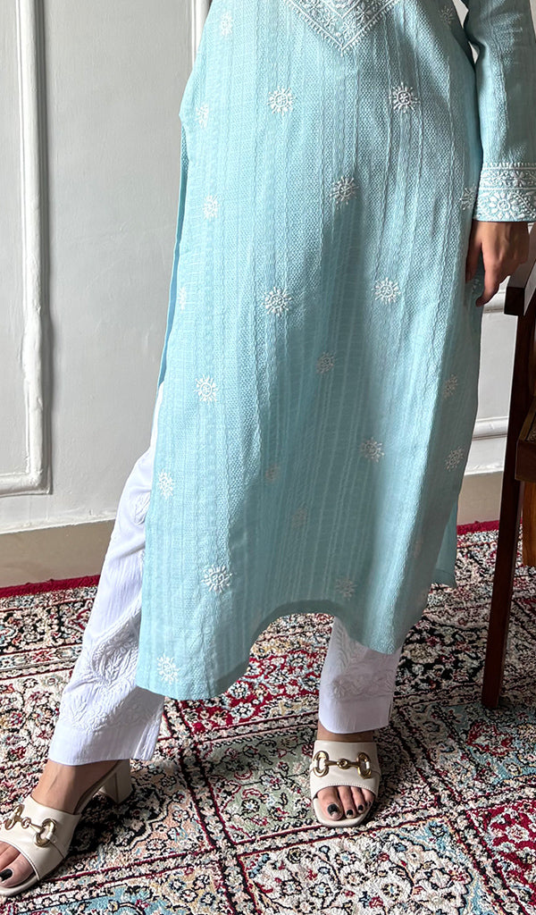 Prisha Women's Lakhnavi Handcrafted Cotton Chikankari Kurti - HONC03352330