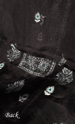 将图像加载到图库查看器中， Women's Lakhnavi Handcrafted Pure Organza Chikankari Unstitched Kurta And Dupatta Set- HONC0311244