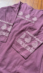 将图像加载到图库查看器中， Women&#39;s Lucknowi Handcrafted Cotton Chikankari Kurti - HONC0301049

