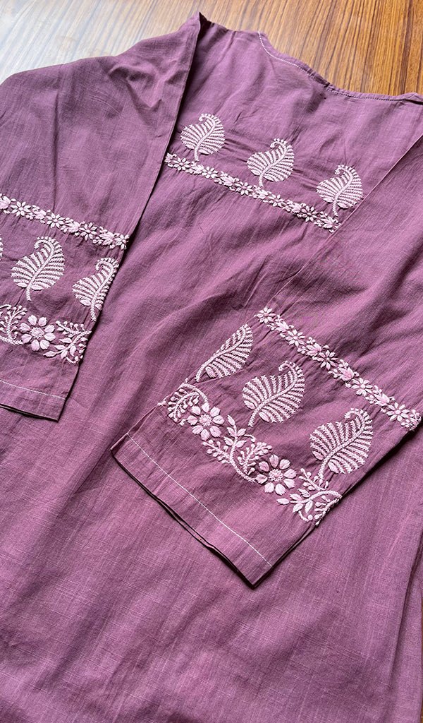 Women's Lucknowi Handcrafted Cotton Chikankari Kurti - HONC0301049