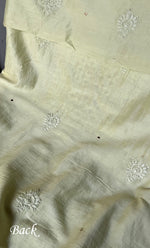 Load image into Gallery viewer, Baseema Women&#39;s Lucknowi Handcrafted Chanderi Silk Chikankari Full Suit Material - HONC0290032
