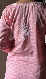 Load image into Gallery viewer, Women&#39;s Lucknowi Handcrafted Cotton Chikankari Kurti - HONC0290232
